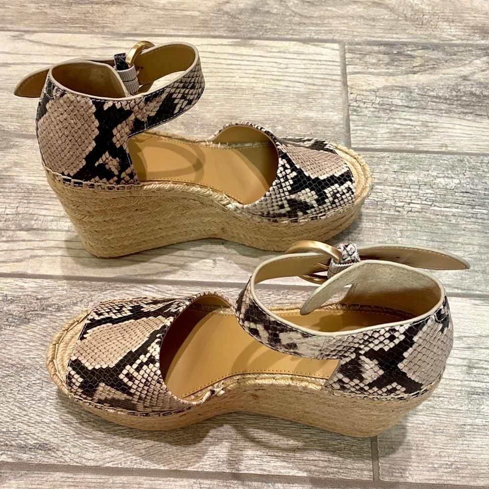 Marc Fisher Snakeskin Espadrille Sandal Sz 9 - Picture 5 of 5